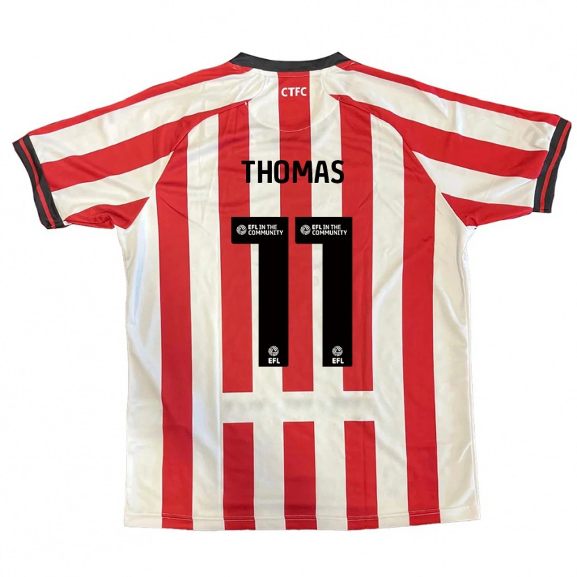 Danxen Dames Jordan Thomas #11 Rood Wit Zwart Thuisshirt Thuistenue 2025/26 T-Shirt België