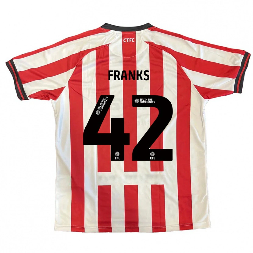 Danxen Dames Jude Franks #42 Rood Wit Zwart Thuisshirt Thuistenue 2025/26 T-Shirt België