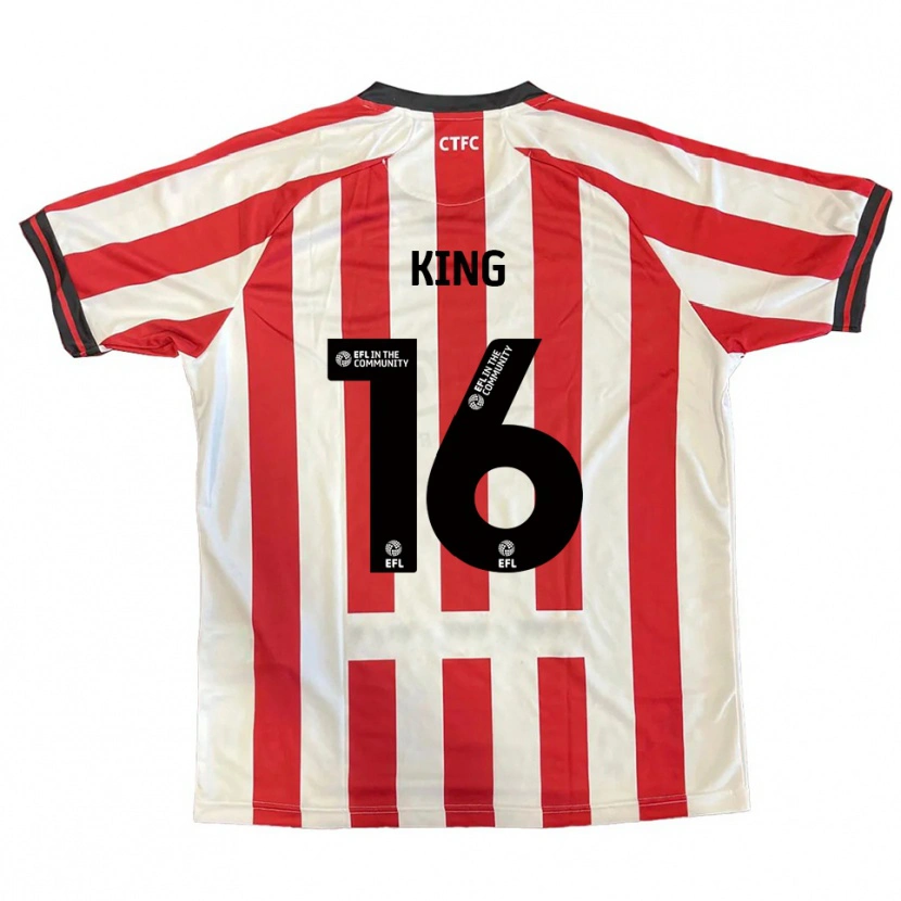 Danxen Dames Fred King #16 Rood Wit Zwart Thuisshirt Thuistenue 2025/26 T-Shirt België