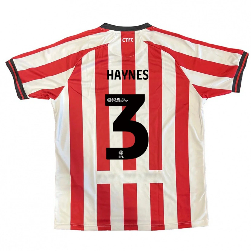 Danxen Dames Ryan Haynes #3 Rood Wit Zwart Thuisshirt Thuistenue 2025/26 T-Shirt België