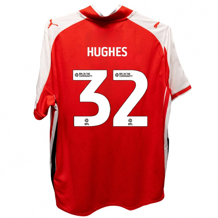 Danxen Dames Kayden Hughes #32 Rood Wit Thuisshirt Thuistenue 2025/26 T-Shirt België