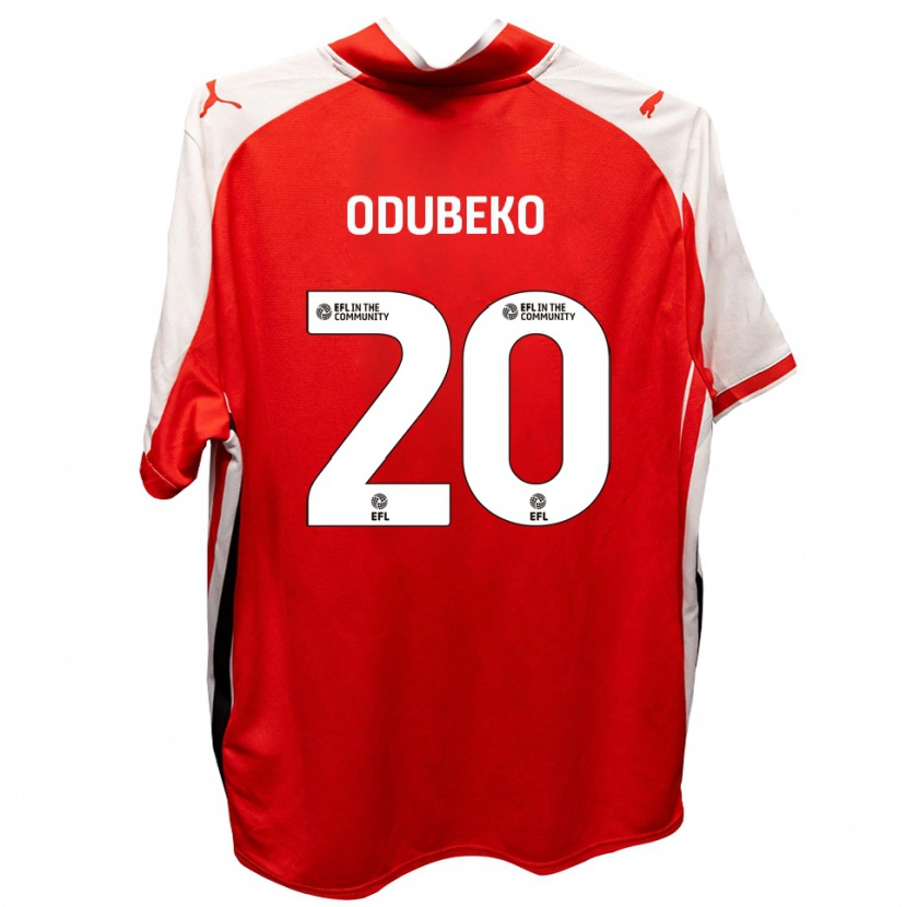 Danxen Dames Mipo Odubeko #20 Rood Wit Thuisshirt Thuistenue 2025/26 T-Shirt België