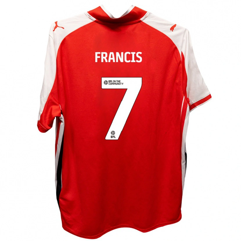 Danxen Dames Dannen Francis #7 Rood Wit Thuisshirt Thuistenue 2025/26 T-Shirt België