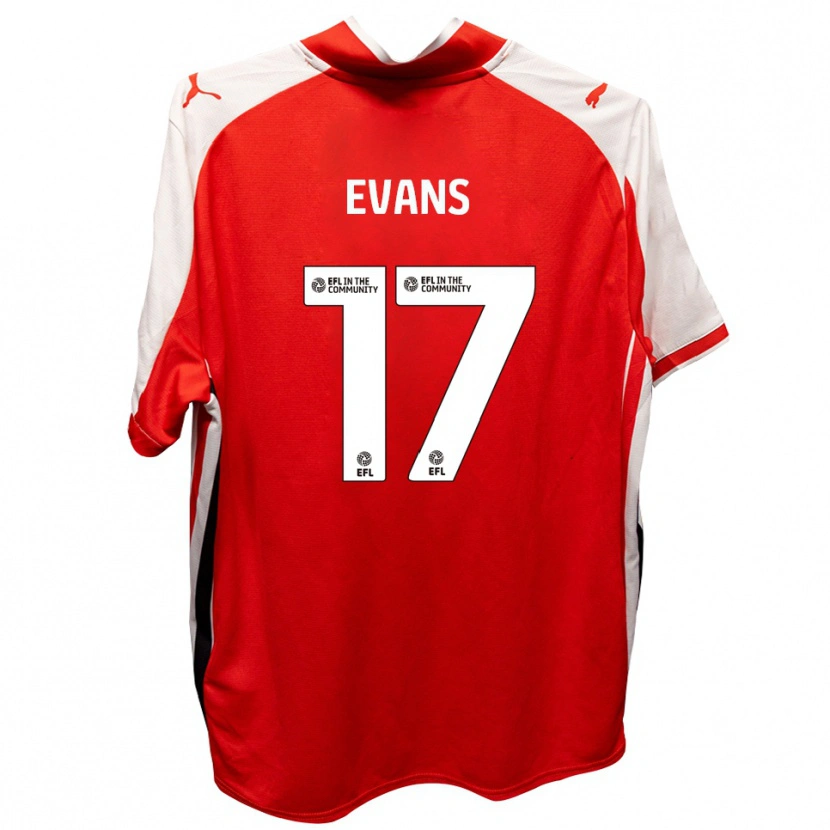 Danxen Dames Ched Evans #17 Rood Wit Thuisshirt Thuistenue 2025/26 T-Shirt België