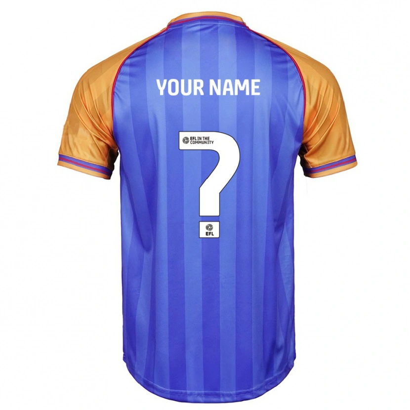 Danxen Dames Uw Naam #0 Blauw Oranje Thuisshirt Thuistenue 2025/26 T-Shirt België