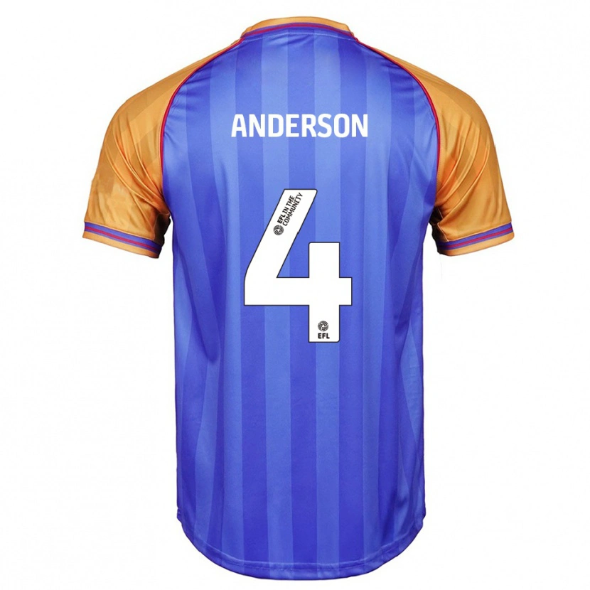 Danxen Dames Tom Anderson #4 Blauw Oranje Thuisshirt Thuistenue 2025/26 T-Shirt België