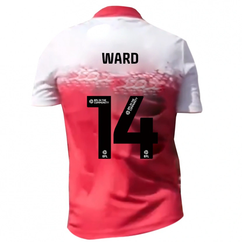 Danxen Dames Benn Ward #14 Rood Wit Thuisshirt Thuistenue 2025/26 T-Shirt België