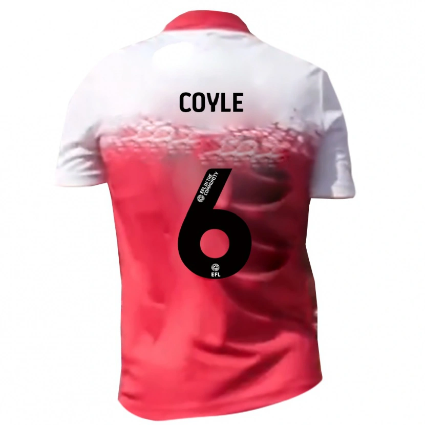 Danxen Dames Liam Coyle #6 Rood Wit Thuisshirt Thuistenue 2025/26 T-Shirt België