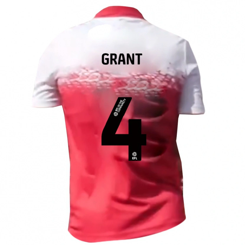 Danxen Dames Conor Grant #4 Rood Wit Thuisshirt Thuistenue 2025/26 T-Shirt België