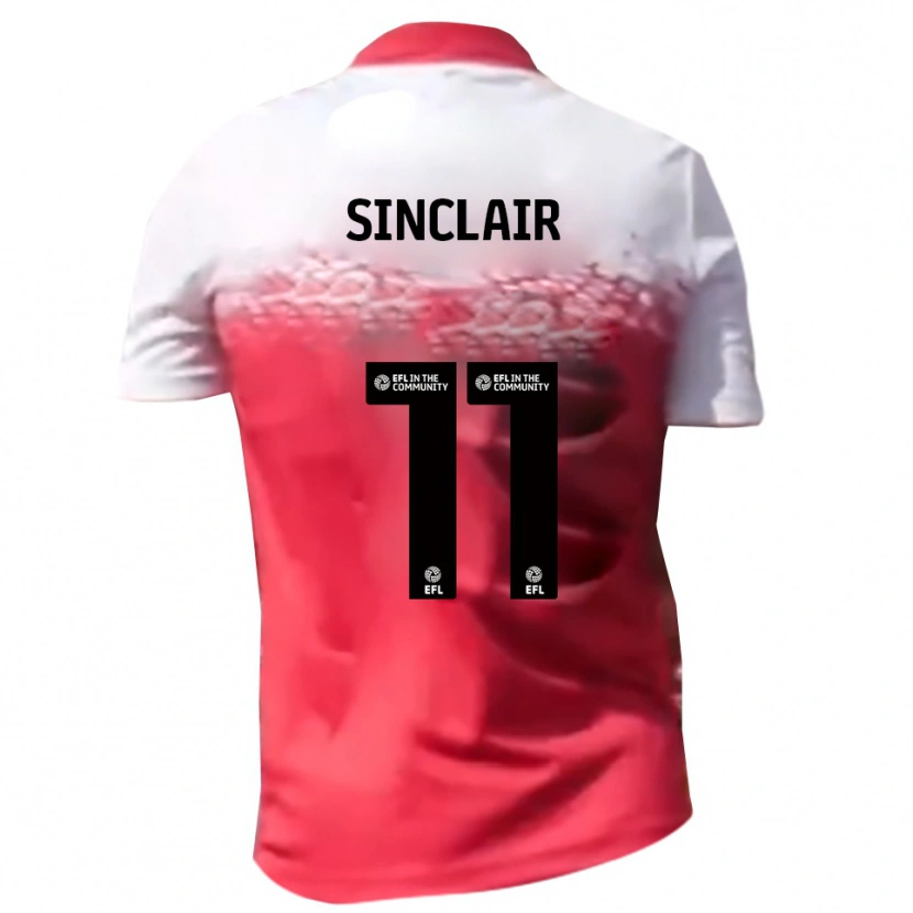 Danxen Dames Isaac Sinclair #11 Rood Wit Thuisshirt Thuistenue 2025/26 T-Shirt België