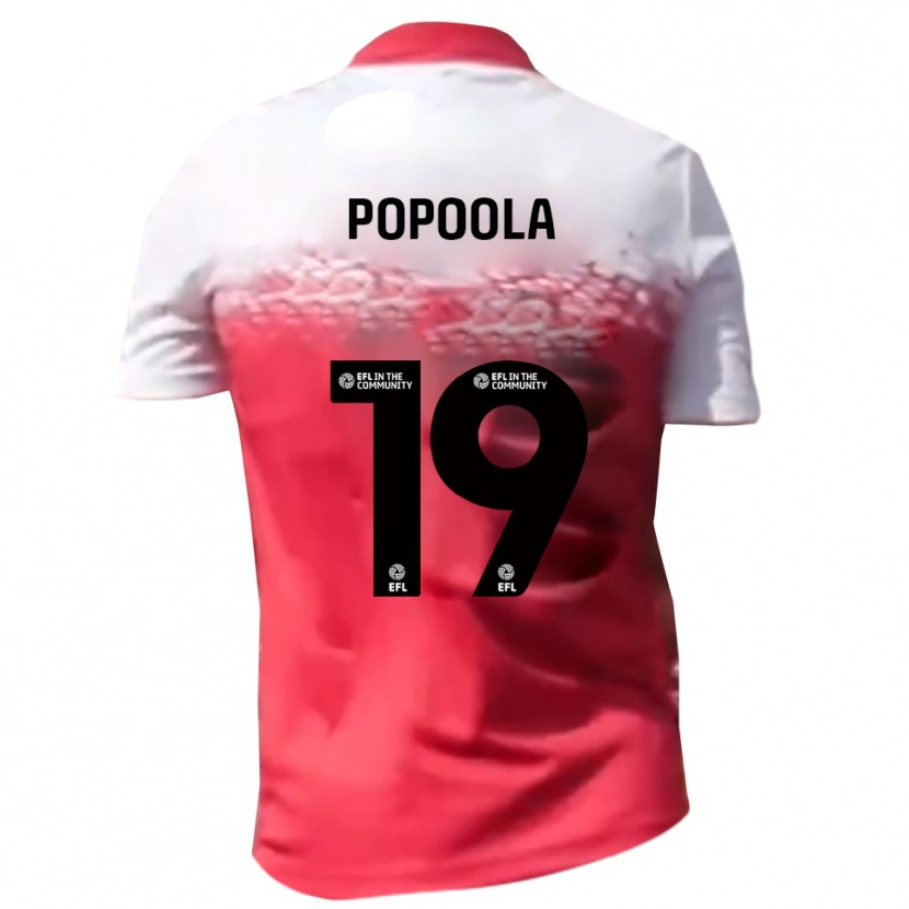 Danxen Dames Anjola Popoola #19 Rood Wit Thuisshirt Thuistenue 2025/26 T-Shirt België