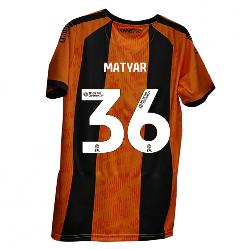 Danxen Dames Rohat Matyar #36 Oranje Zwart Thuisshirt Thuistenue 2025/26 T-Shirt België