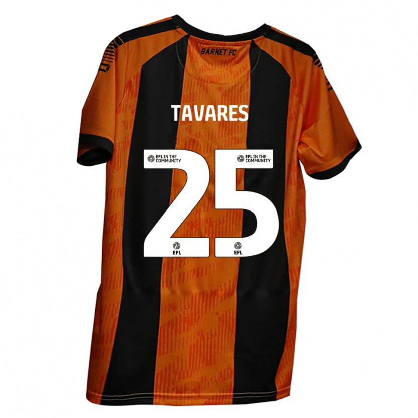 Danxen Dames Nikola Tavares #25 Oranje Zwart Thuisshirt Thuistenue 2025/26 T-Shirt België