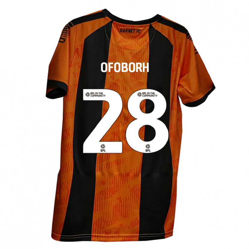 Danxen Dames Nnamdi Ofoborh #28 Oranje Zwart Thuisshirt Thuistenue 2025/26 T-Shirt België