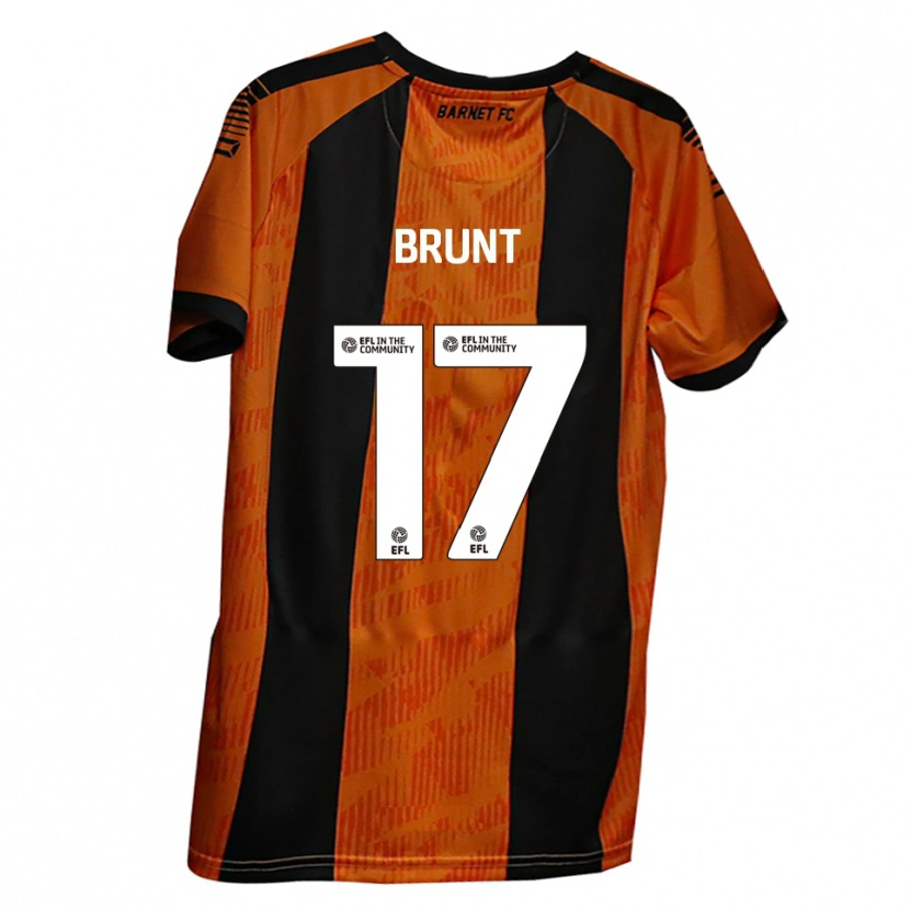 Danxen Dames Zak Brunt #17 Oranje Zwart Thuisshirt Thuistenue 2025/26 T-Shirt België
