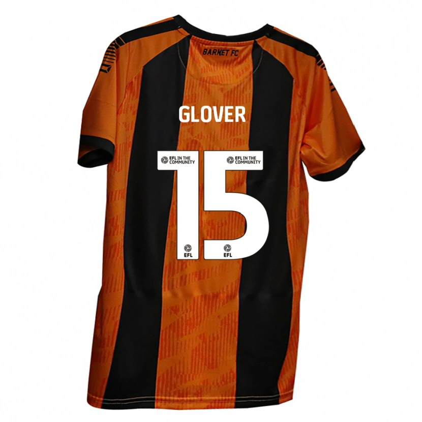 Danxen Dames Ryan Glover #15 Oranje Zwart Thuisshirt Thuistenue 2025/26 T-Shirt België