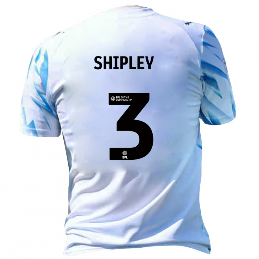 Danxen Dames Lewis Shipley #3 Wit Hemelsblauw Thuisshirt Thuistenue 2025/26 T-Shirt België