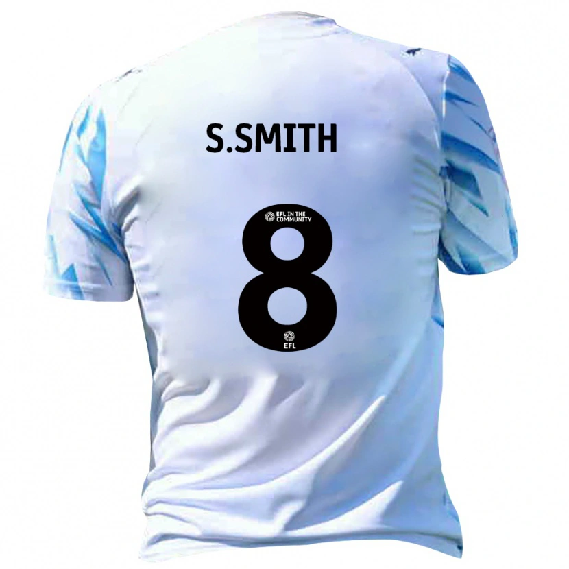 Danxen Dames Scott Smith #8 Wit Hemelsblauw Thuisshirt Thuistenue 2025/26 T-Shirt België