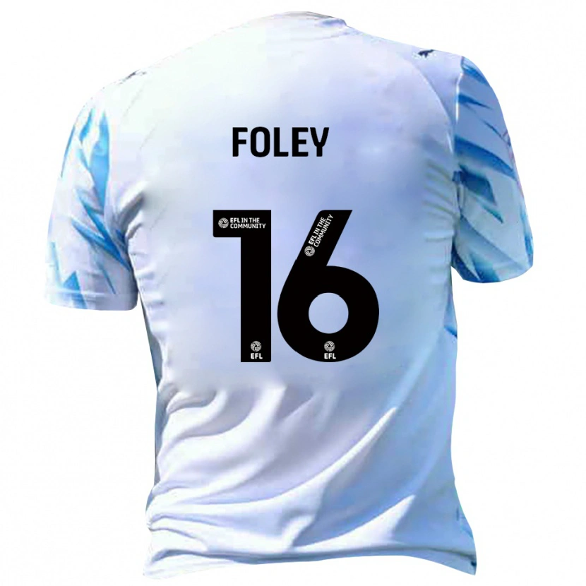 Danxen Dames Sam Foley #16 Wit Hemelsblauw Thuisshirt Thuistenue 2025/26 T-Shirt België