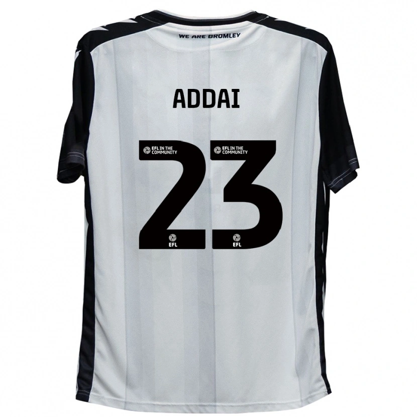 Danxen Dames Dillon Addai #23 Wit Zwart Thuisshirt Thuistenue 2025/26 T-Shirt België