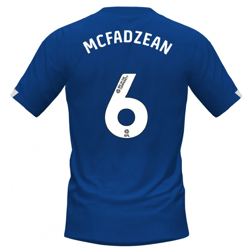 Danxen Dames Kyle Mcfadzean #6 Blauw Wit Thuisshirt Thuistenue 2025/26 T-Shirt België