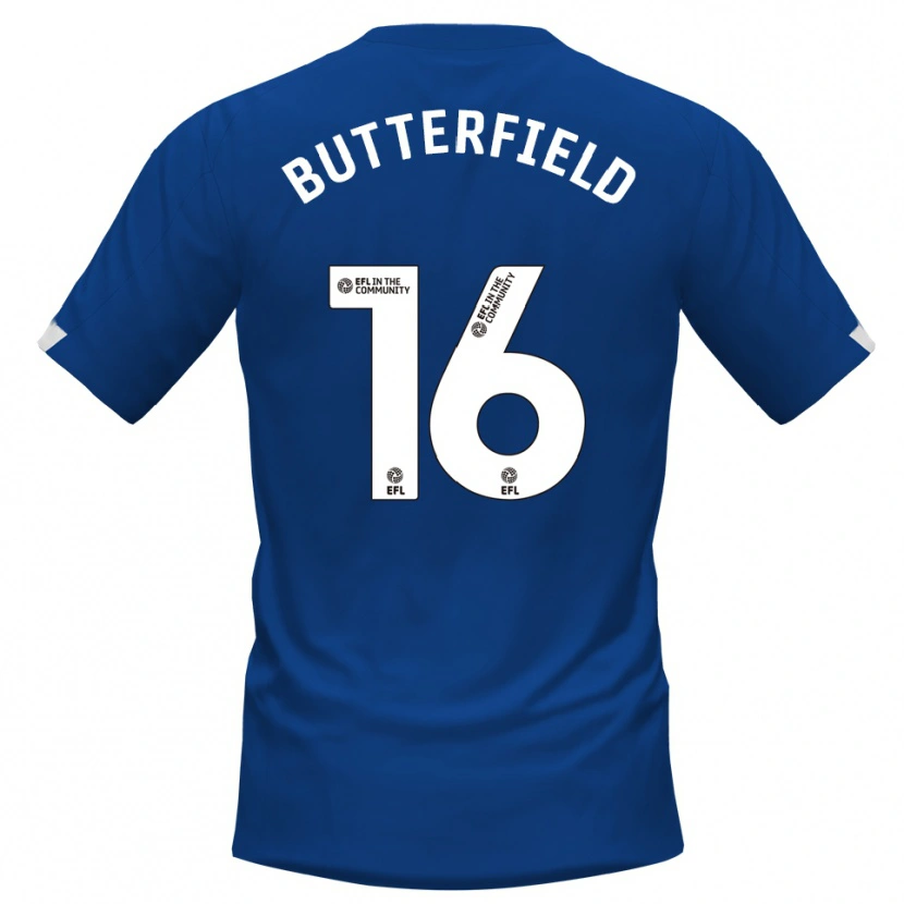 Danxen Dames Luke Butterfield #16 Blauw Wit Thuisshirt Thuistenue 2025/26 T-Shirt België