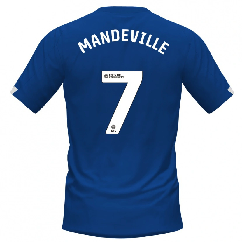 Danxen Dames Liam Mandeville #7 Blauw Wit Thuisshirt Thuistenue 2025/26 T-Shirt België