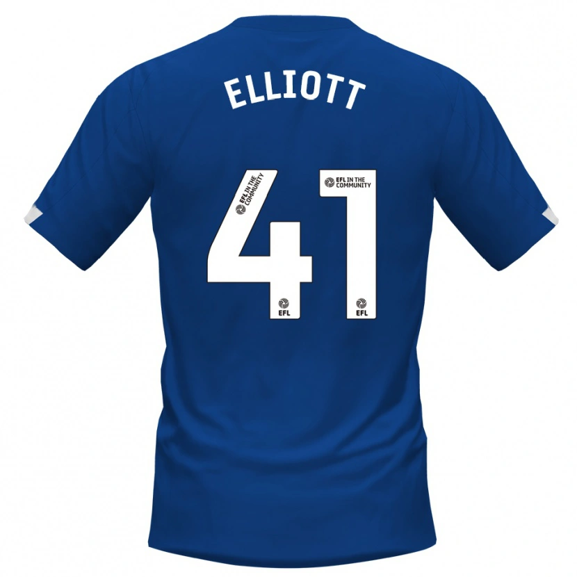 Danxen Dames Gunner Elliott #41 Blauw Wit Thuisshirt Thuistenue 2025/26 T-Shirt België