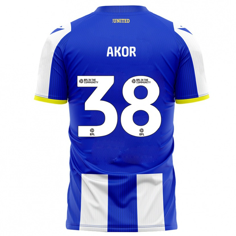 Danxen Dames Elkanah Akor #38 Blauw Wit Thuisshirt Thuistenue 2025/26 T-Shirt België