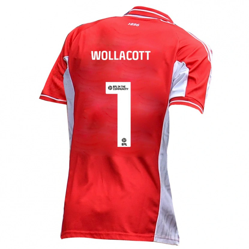 Danxen Dames Joe Wollacott #1 Rood Wit Thuisshirt Thuistenue 2025/26 T-Shirt België