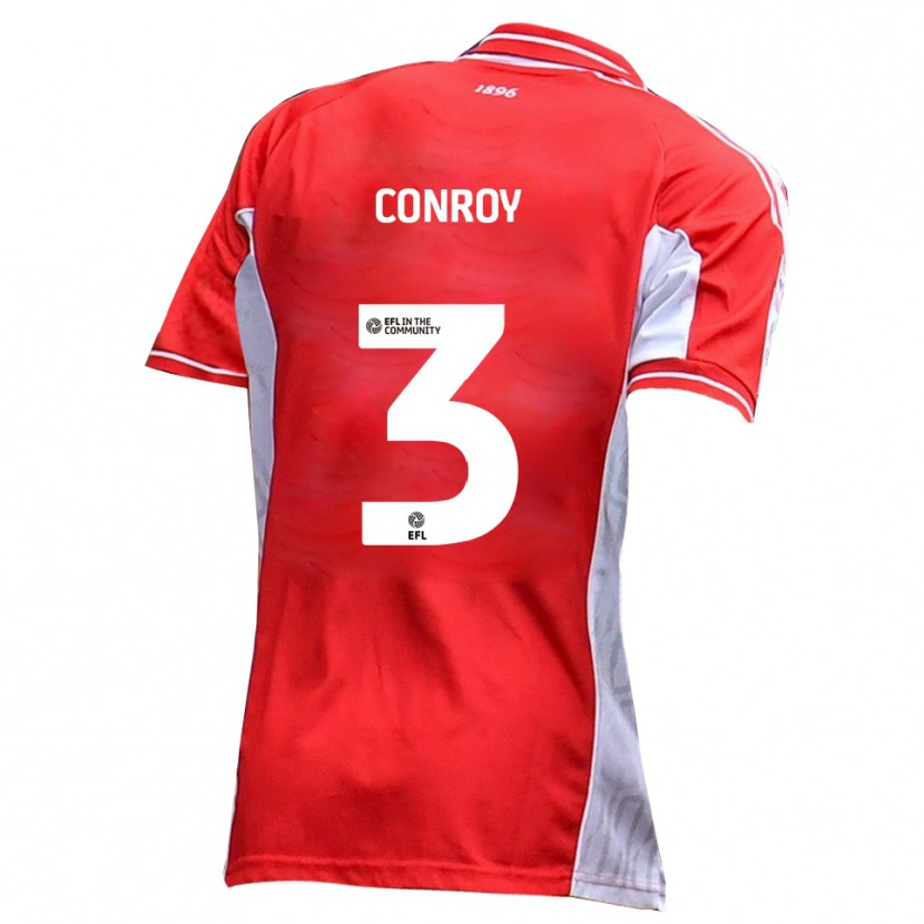 Danxen Dames Dion Conroy #3 Rood Wit Thuisshirt Thuistenue 2025/26 T-Shirt België
