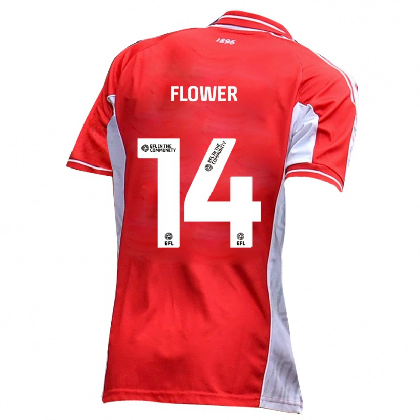 Danxen Dames Louis Flower #14 Rood Wit Thuisshirt Thuistenue 2025/26 T-Shirt België