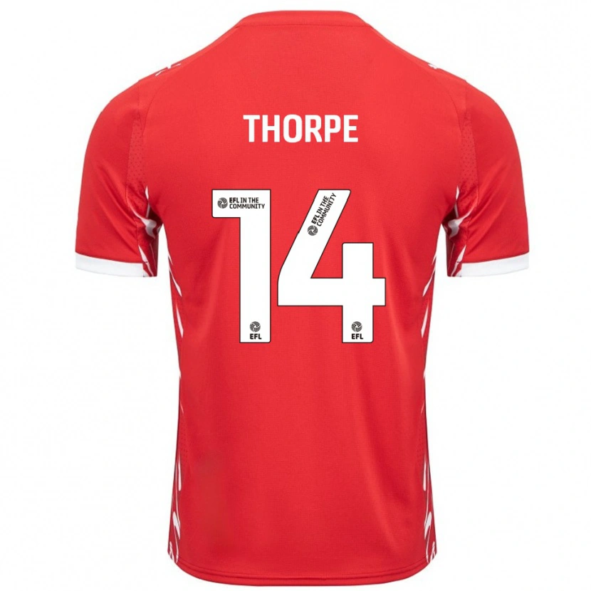 Danxen Dames Ayden Thorpe #14 Rood Wit Thuisshirt Thuistenue 2025/26 T-Shirt België
