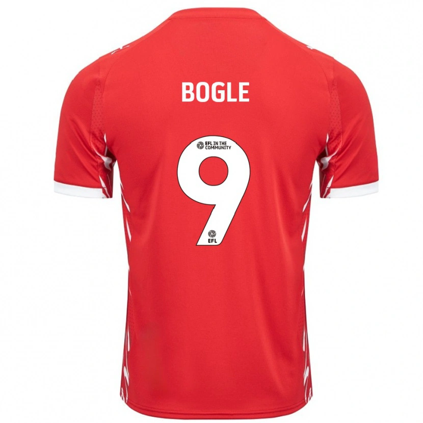 Danxen Dames Omar Bogle #9 Rood Wit Thuisshirt Thuistenue 2025/26 T-Shirt België