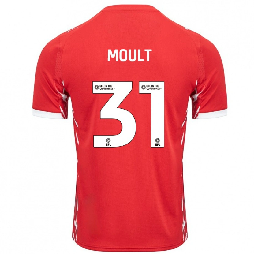 Danxen Dames Louis Moult #31 Rood Wit Thuisshirt Thuistenue 2025/26 T-Shirt België