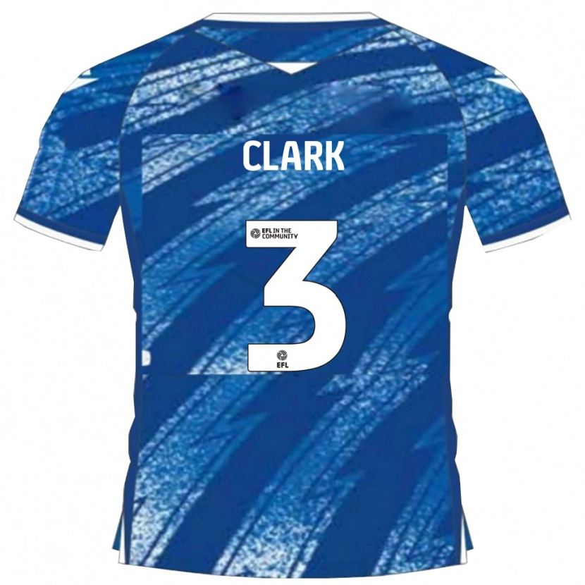 Danxen Dames Max Clark #3 Blauw Wit Thuisshirt Thuistenue 2025/26 T-Shirt België