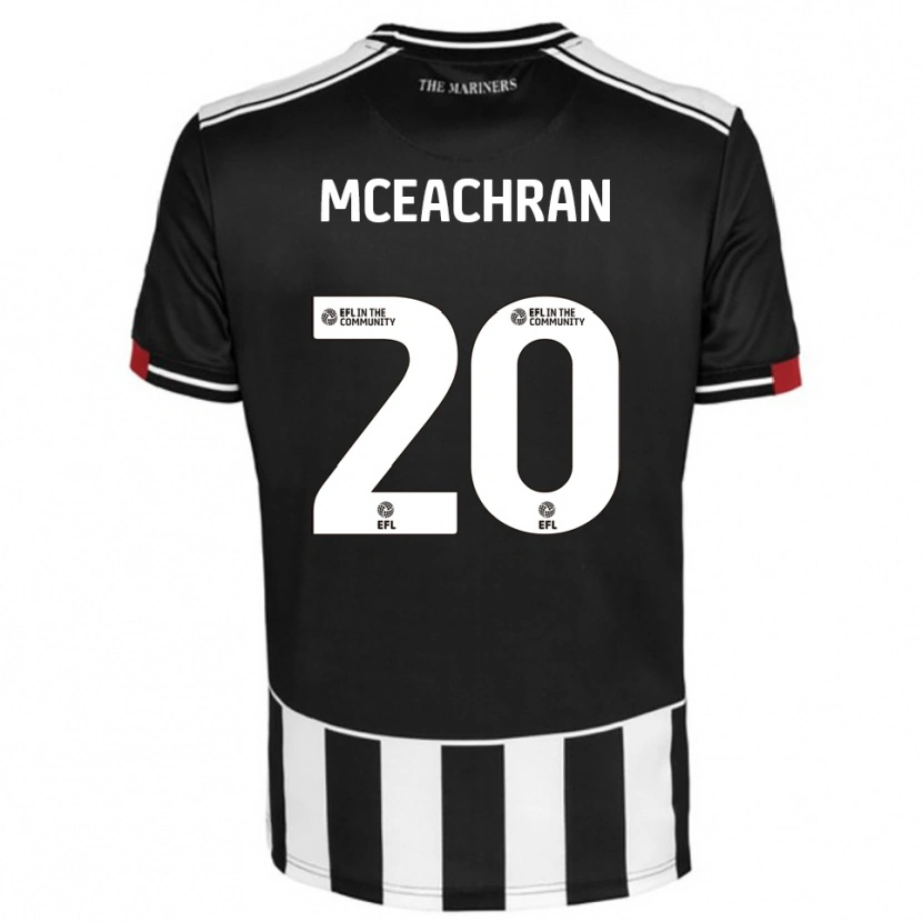 Danxen Dames George Mceachran #20 Zwart Wit Rood Thuisshirt Thuistenue 2025/26 T-Shirt België