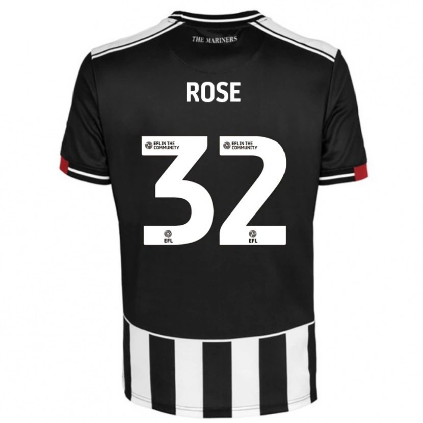 Danxen Dames Danny Rose #32 Zwart Wit Rood Thuisshirt Thuistenue 2025/26 T-Shirt België