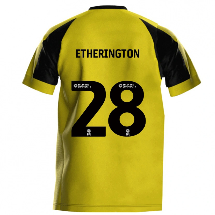 Danxen Dames Marcus Etherington #28 Geel Grijs Thuisshirt Thuistenue 2025/26 T-Shirt België