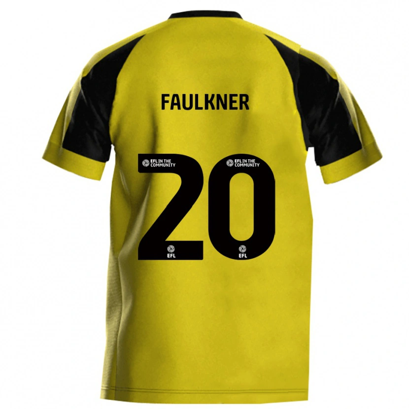Danxen Dames Bobby Faulkner #20 Geel Grijs Thuisshirt Thuistenue 2025/26 T-Shirt België