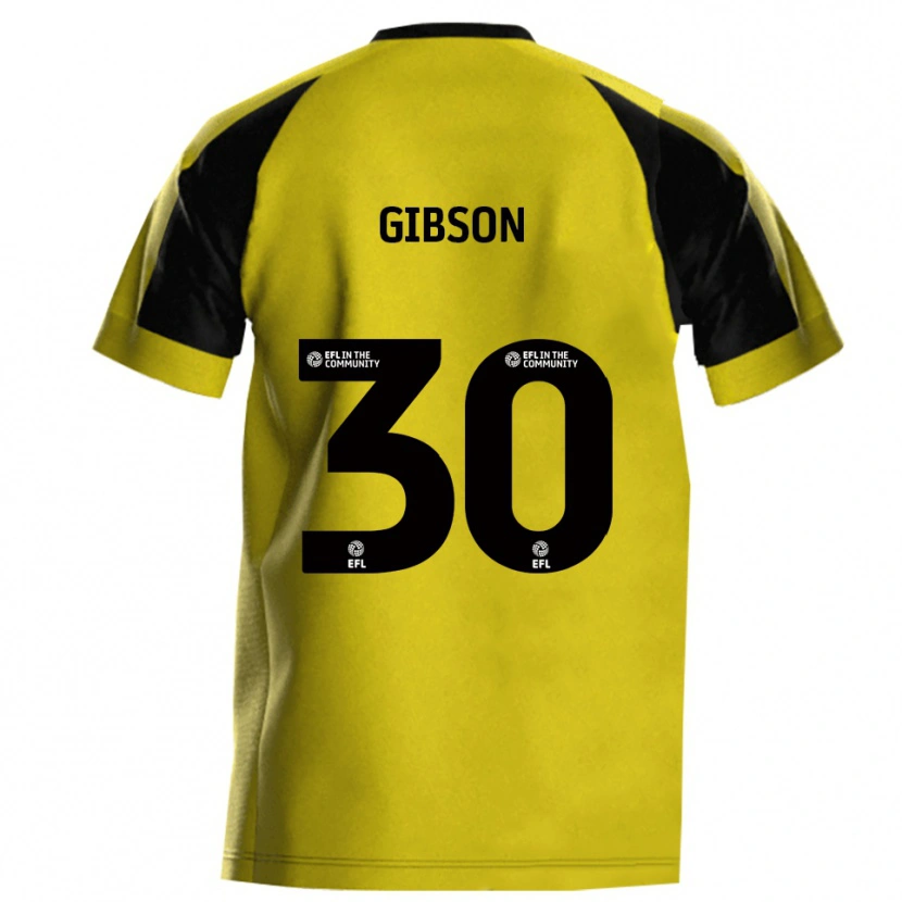 Danxen Dames Liam Gibson #30 Geel Grijs Thuisshirt Thuistenue 2025/26 T-Shirt België