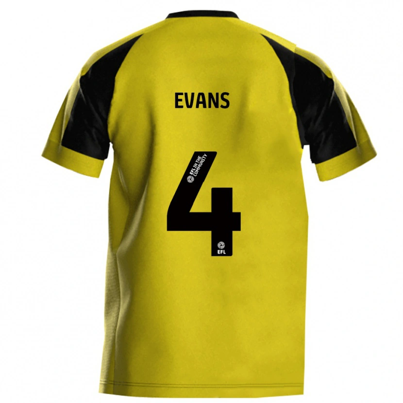 Danxen Dames Jack Evans #4 Geel Grijs Thuisshirt Thuistenue 2025/26 T-Shirt België