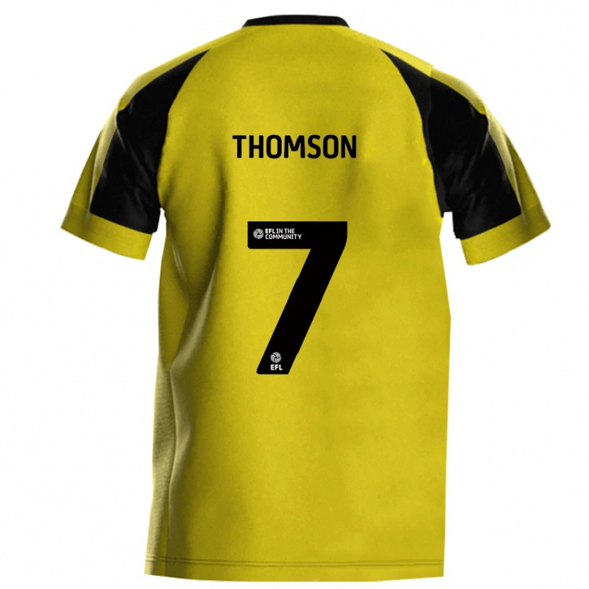 Danxen Dames George Thomson #7 Geel Grijs Thuisshirt Thuistenue 2025/26 T-Shirt België