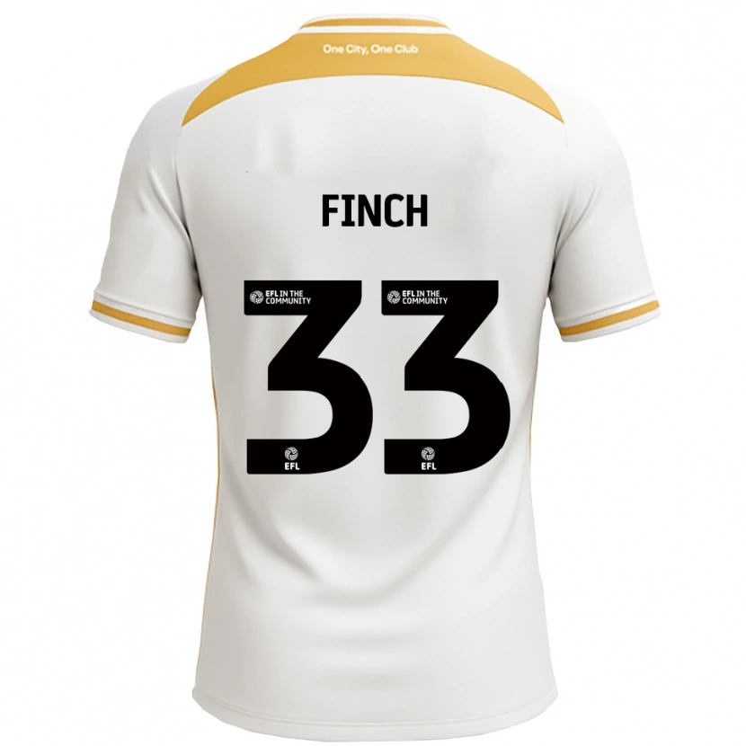 Danxen Dames Tom Finch #33 Wit Goud Thuisshirt Thuistenue 2025/26 T-Shirt België