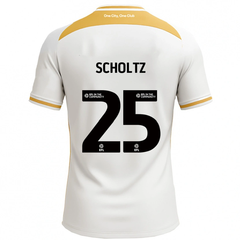 Danxen Dames Phoenix Scholtz #25 Wit Goud Thuisshirt Thuistenue 2025/26 T-Shirt België