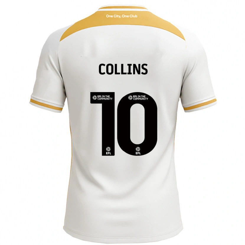 Danxen Dames Aaron Collins #10 Wit Goud Thuisshirt Thuistenue 2025/26 T-Shirt België