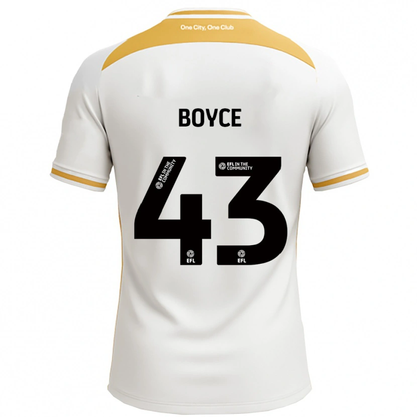 Danxen Dames Kyle Boyce #43 Wit Goud Thuisshirt Thuistenue 2025/26 T-Shirt België