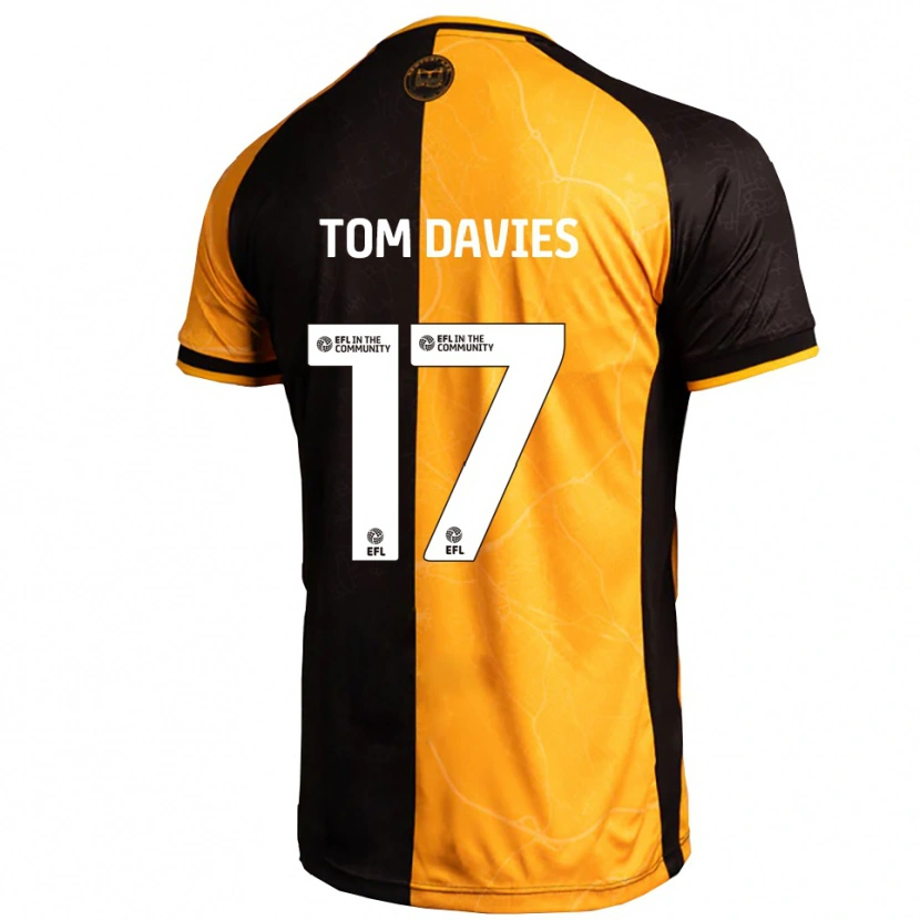 Danxen Dames Tom Davies #17 Geel Zwart Thuisshirt Thuistenue 2025/26 T-Shirt België