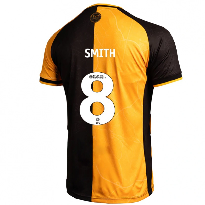 Danxen Dames Matt Smith #8 Geel Zwart Thuisshirt Thuistenue 2025/26 T-Shirt België
