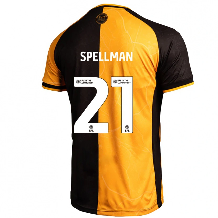 Danxen Dames Michael Spellman #21 Geel Zwart Thuisshirt Thuistenue 2025/26 T-Shirt België